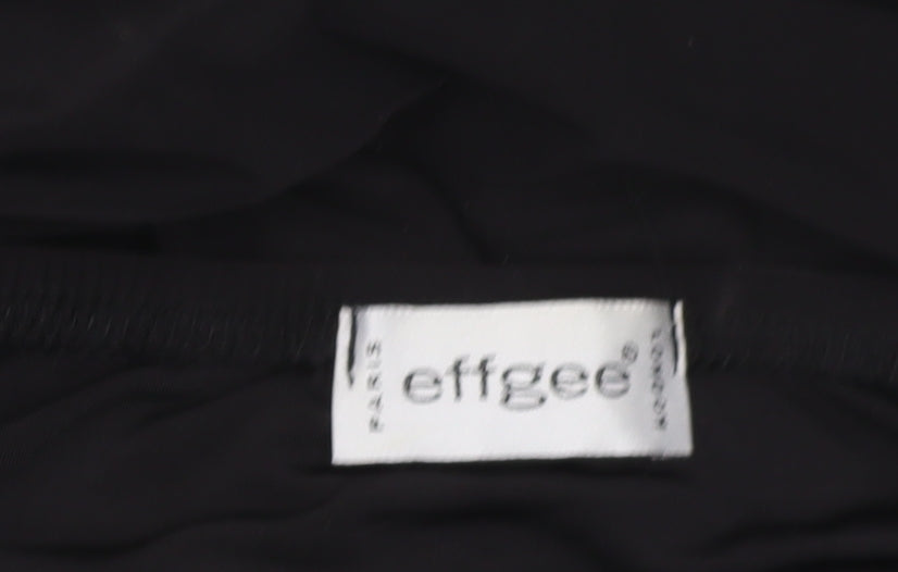 Effgee Women's Black Beaded Camisole Halter Blouse