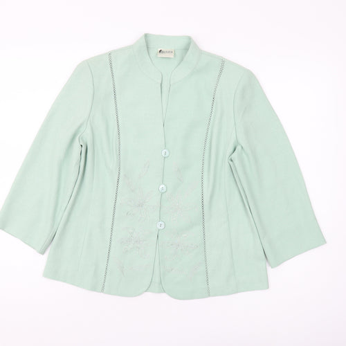 Eastex Women's Green Suit Jacket, Size 10, 3/4 Sleeve, Excellent