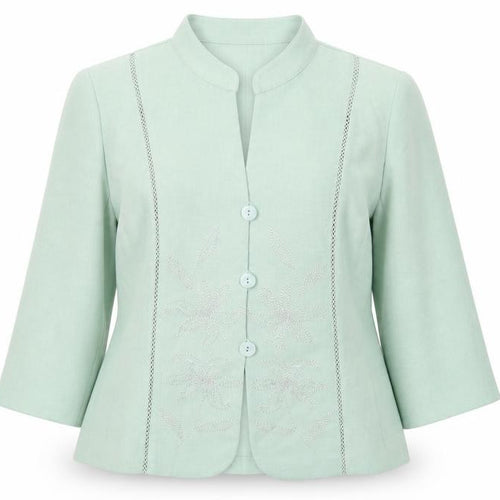 Eastex Women's Green Suit Jacket, Size 10, 3/4 Sleeve, Excellent