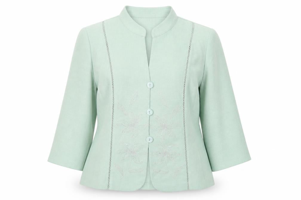 Eastex Women's Green Suit Jacket, Size 10, 3/4 Sleeve, Excellent