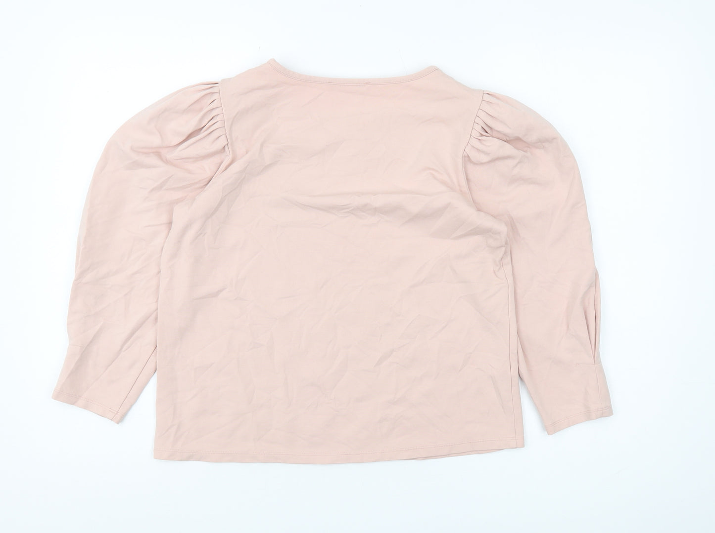 MNG Women's Pink Blouse, M, Long Sleeve, Regular