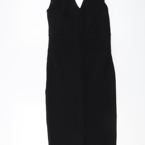Miss Selfridge Women Black Size 8 Sheath Dress