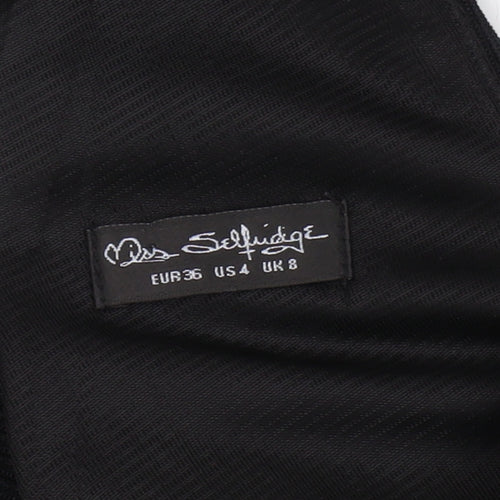 Miss Selfridge Women Black Size 8 Sheath Dress
