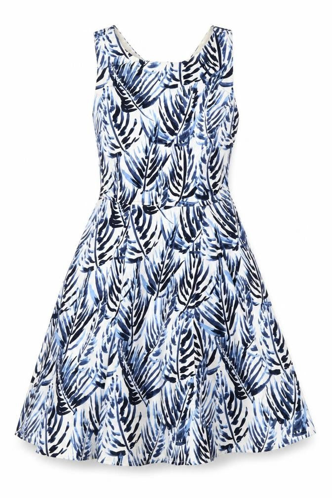 Front view of Jack Wills Women's Fit & Flare Multicolour Dress, size 8
