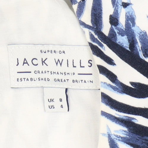 Jack Wills Women's Fit & Flare Multicolour Dress Size 8