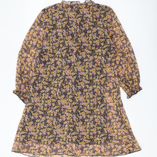Zara Women's Multicoloured Floral Shift Dress M