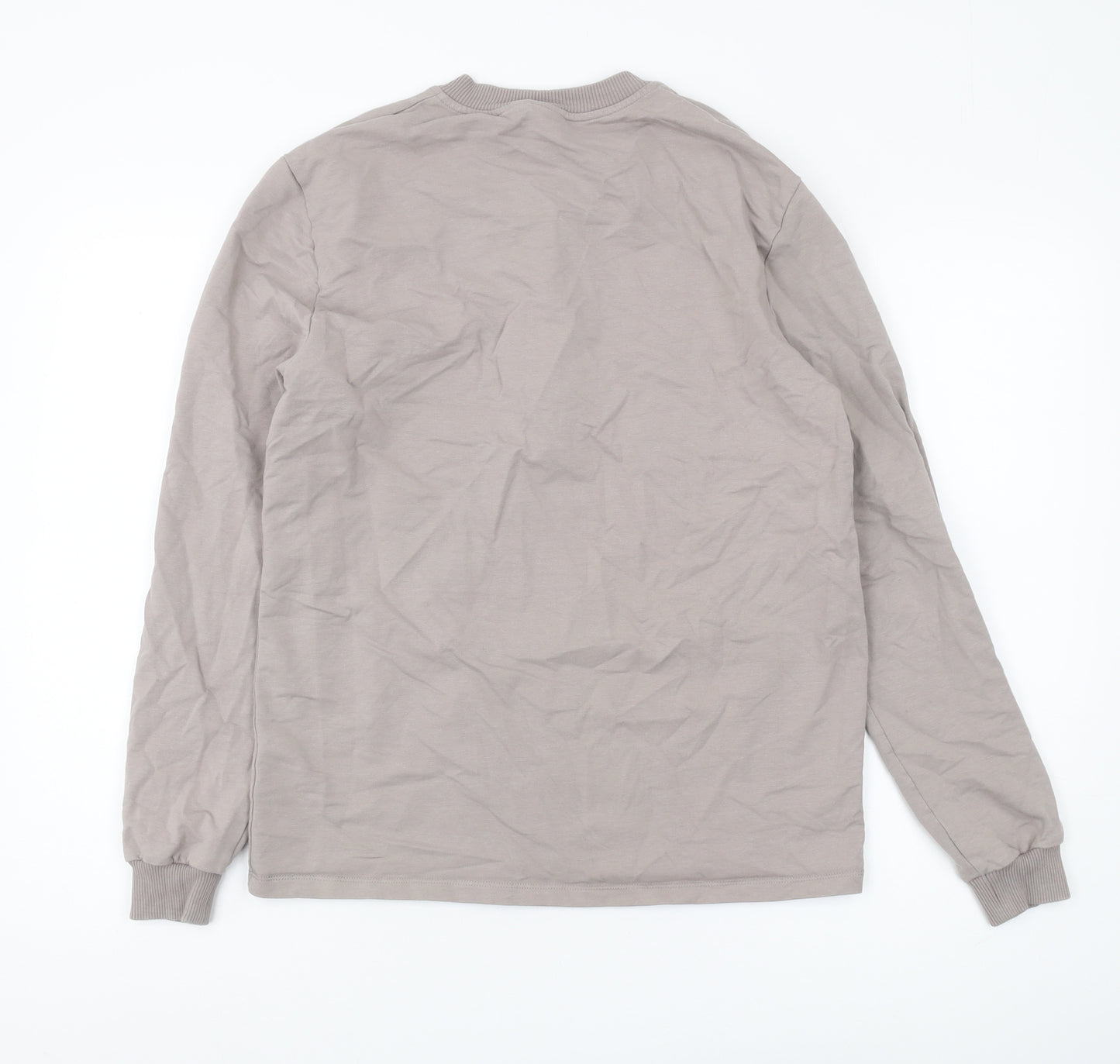 ASOS Men's Grey 1/2 Zip Sweatshirt, Size L, Crew Neck