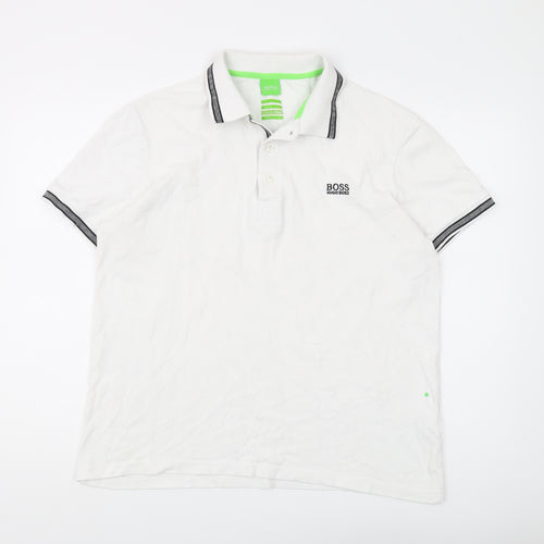 Hugo Boss Men's White Polo Shirt XL Cotton