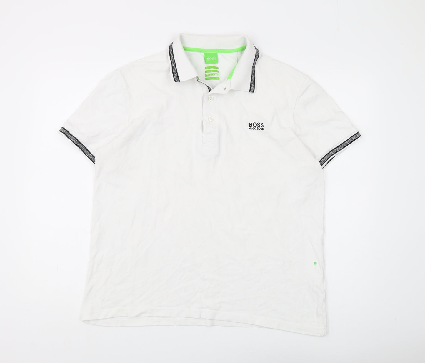 Hugo Boss Men's White Polo Shirt XL Cotton