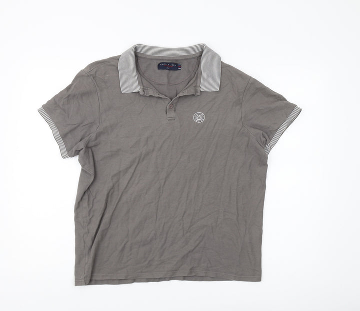 Smith & Jones Men's Grey Polo Shirt L Classic Summer