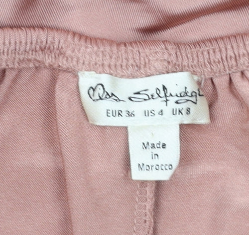 Miss Selfridge Women's Pink Off-Shoulder Bodysuit UK 8