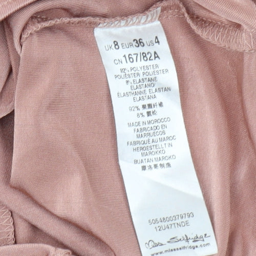 Miss Selfridge Women's Pink Off-Shoulder Bodysuit UK 8