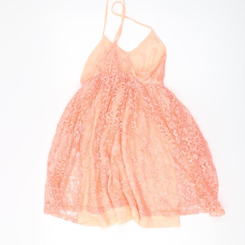 River Island Pink Lace Slip Dress Teens Size 6