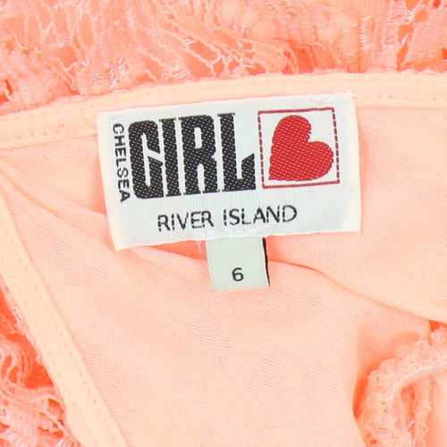 River Island Pink Lace Slip Dress Teens Size 6