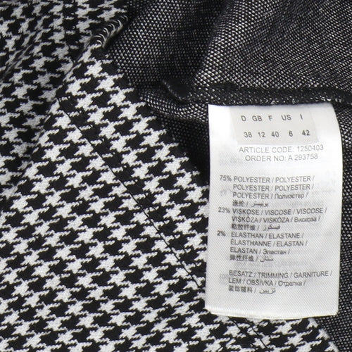 Oui Women's Black Houndstooth Pencil Dress Size 12