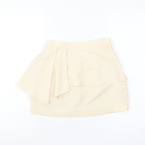 Forever 21 Women's Ivory Wrap Short Skirt, Size S
