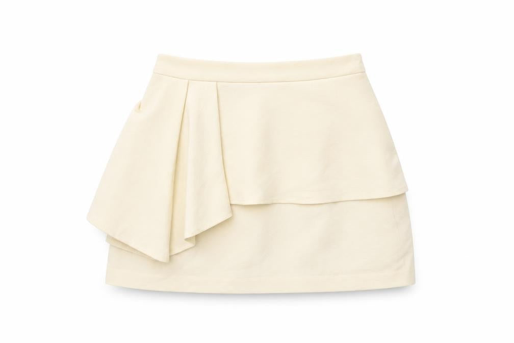 Forever 21 Women's Ivory Wrap Short Skirt, Size S
