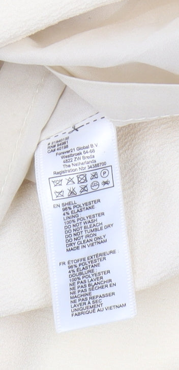 Forever 21 Women's Ivory Wrap Short Skirt, Size S