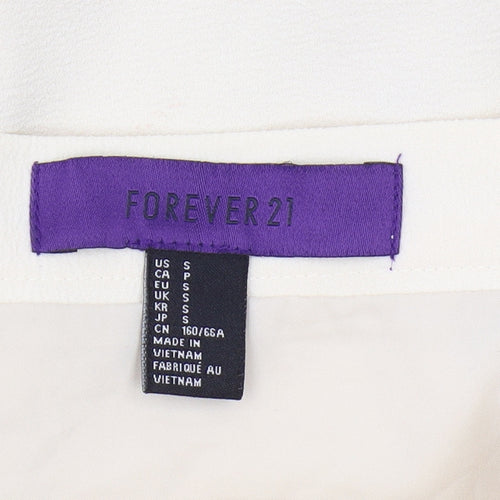 Forever 21 Women's Ivory Wrap Short Skirt, Size S