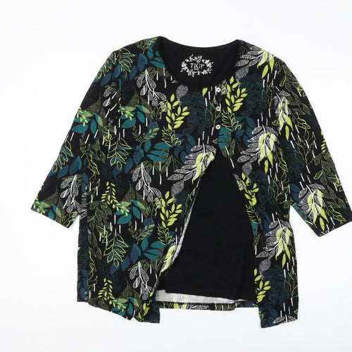 TIGI Women's Multicoloured Floral Blouse Size 14
