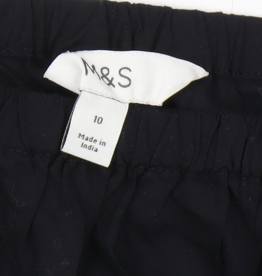 Marks and Spencer Women's Black One-Shoulder Blouse Size 10