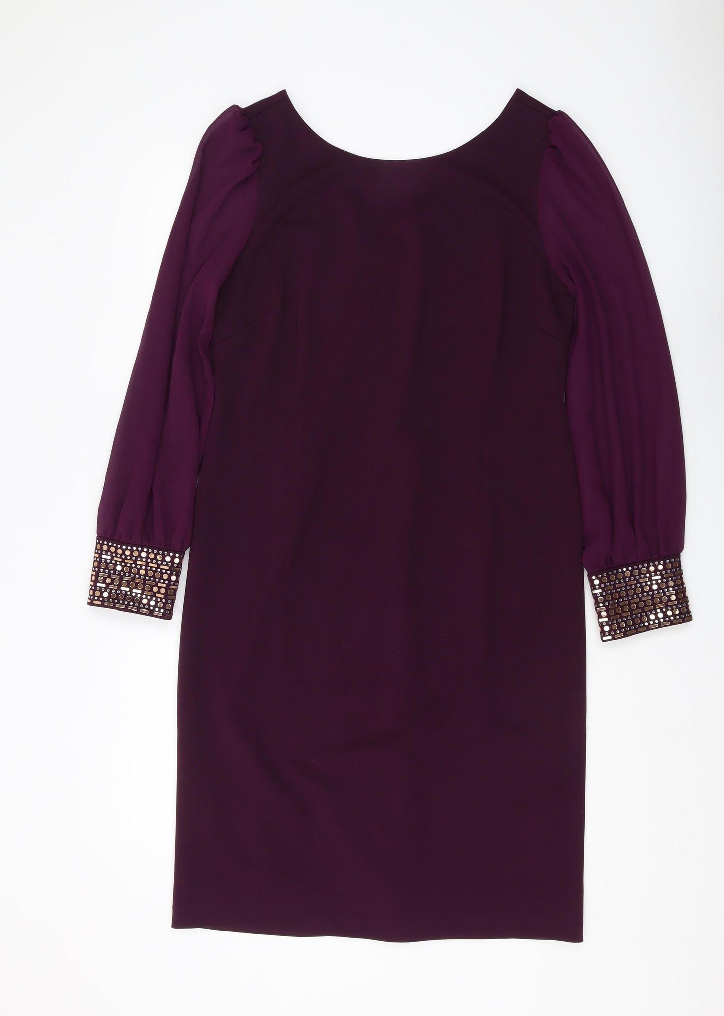 Kaleidoscope Women's Purple Sheath Dress Size 14