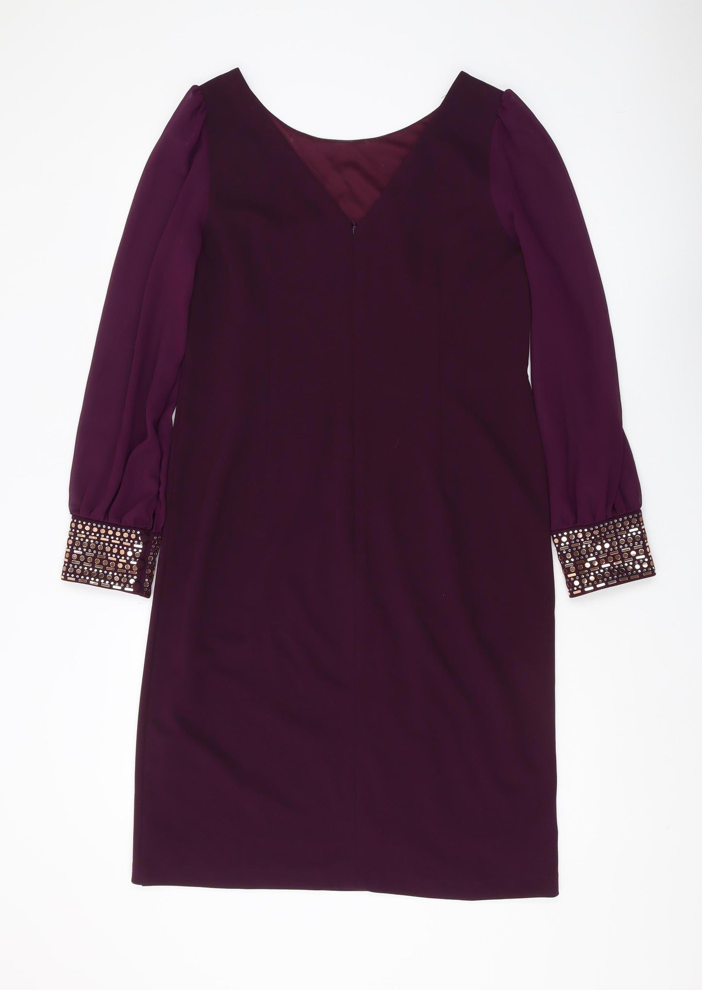Kaleidoscope Women's Purple Sheath Dress Size 14