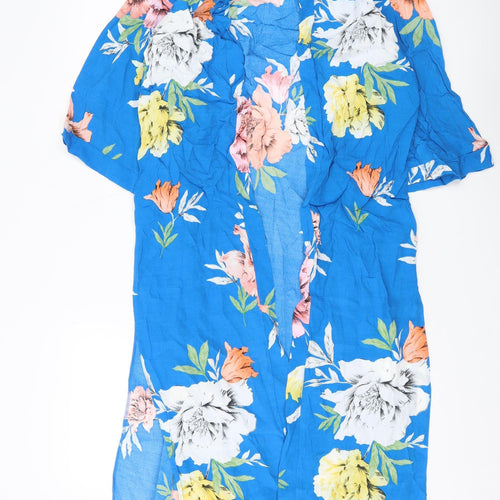 New Look Women's Blue Floral Cover Up Size 8