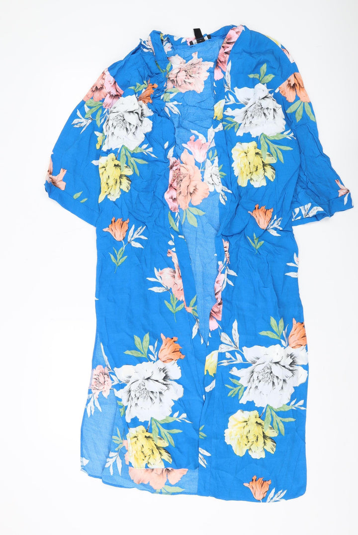 New Look Women's Blue Floral Cover Up Size 8
