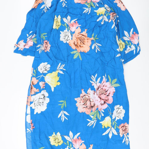 New Look Women's Blue Floral Cover Up Size 8