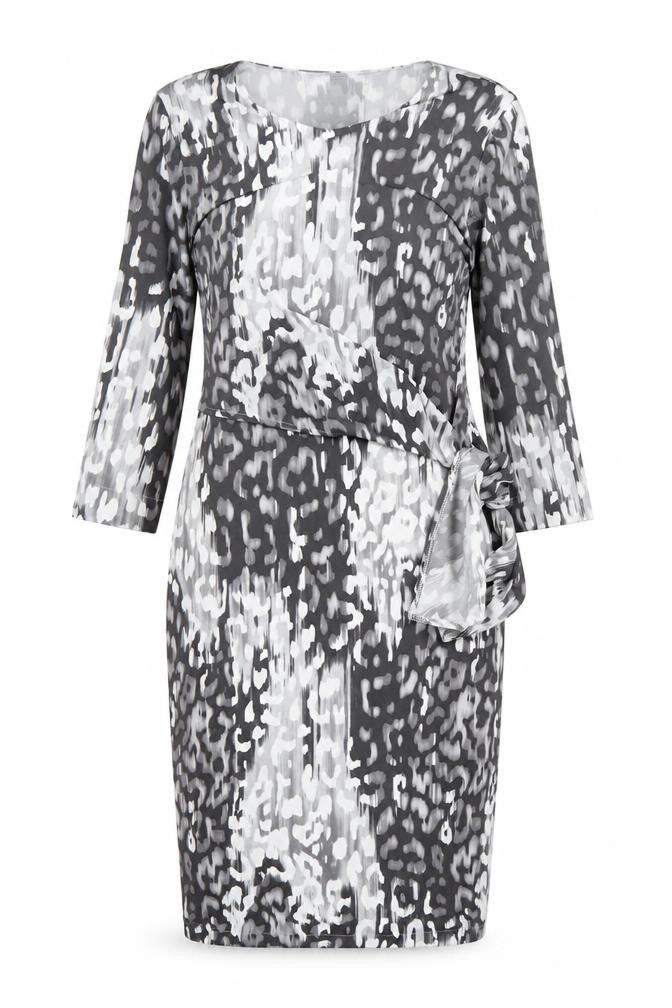 Marks and Spencer Women Grey Geometric Pencil Dress Size 8