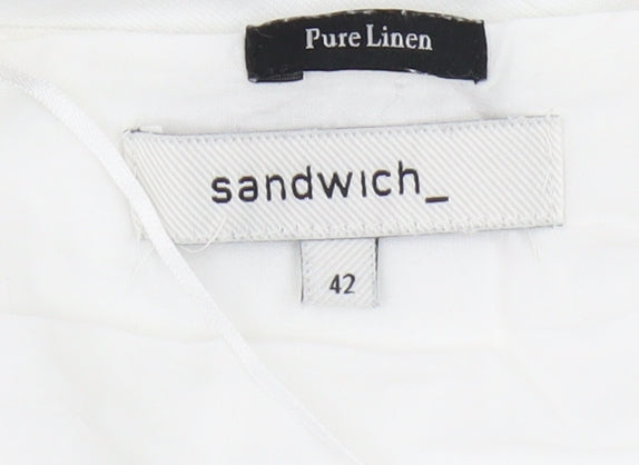 Sandwich Women's White Linen Dress Size 14