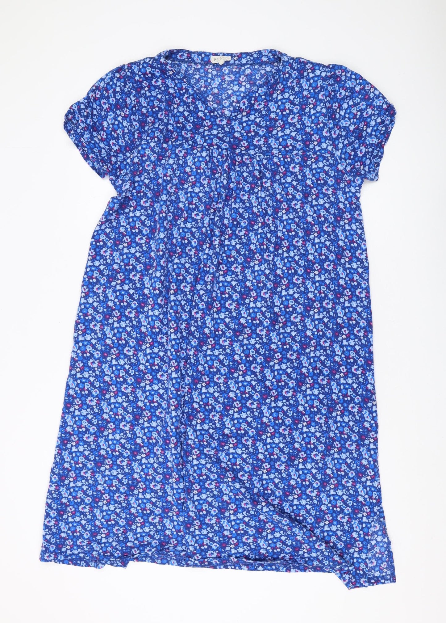 Patra Women's Blue Floral Shift Dress L