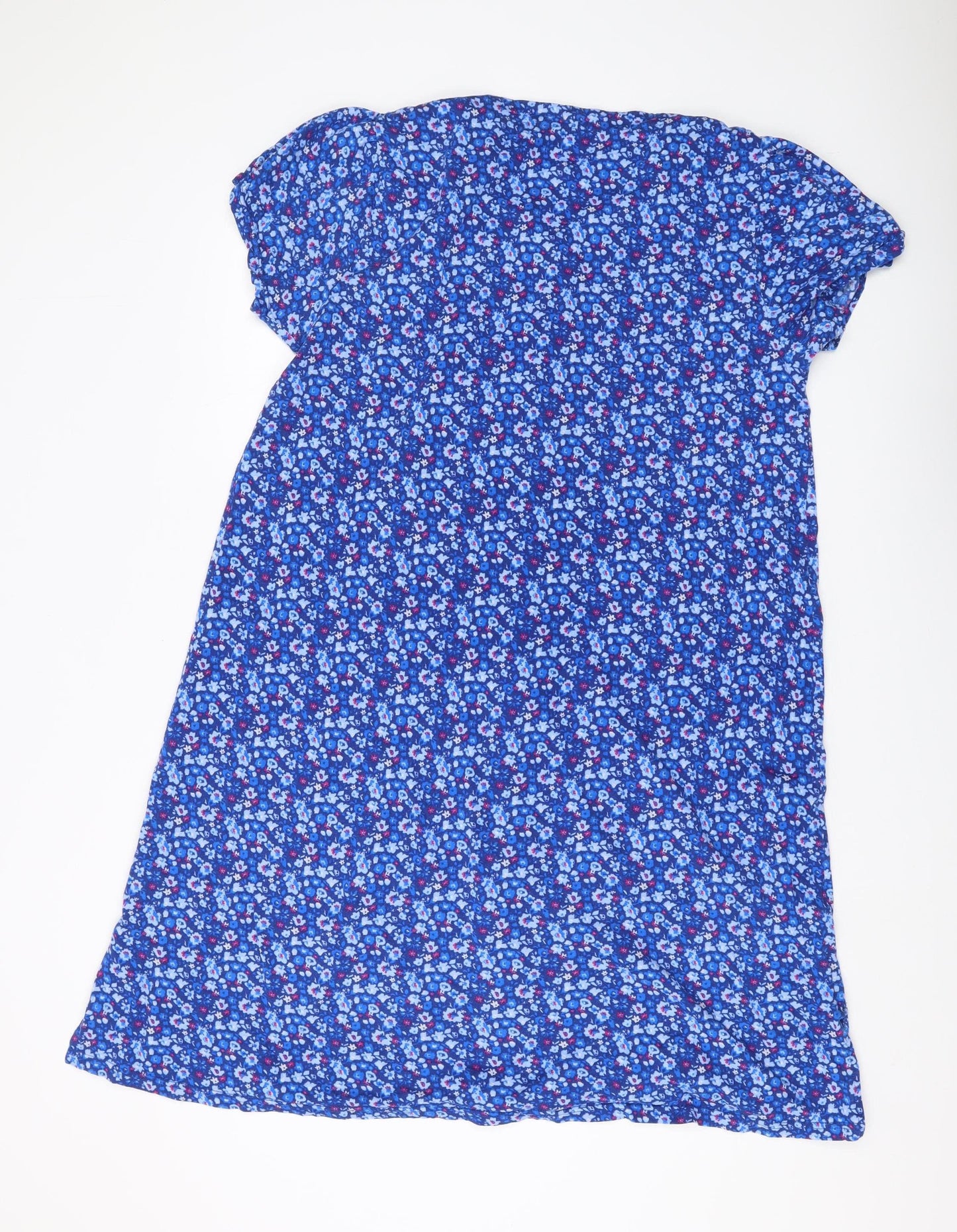 Patra Women's Blue Floral Shift Dress L