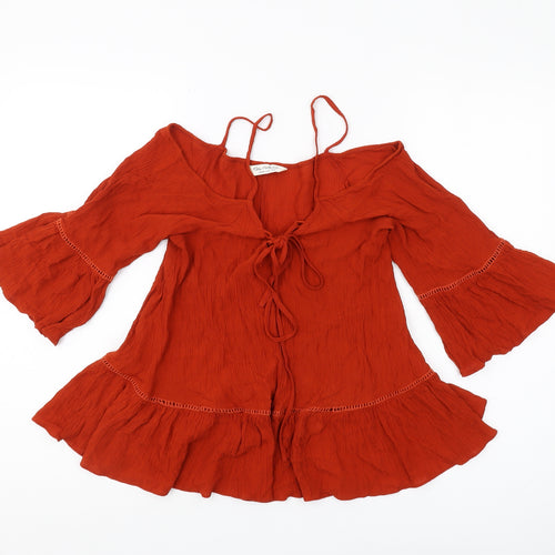 Miss Selfridge Women's Red Camisole Blouse UK 10