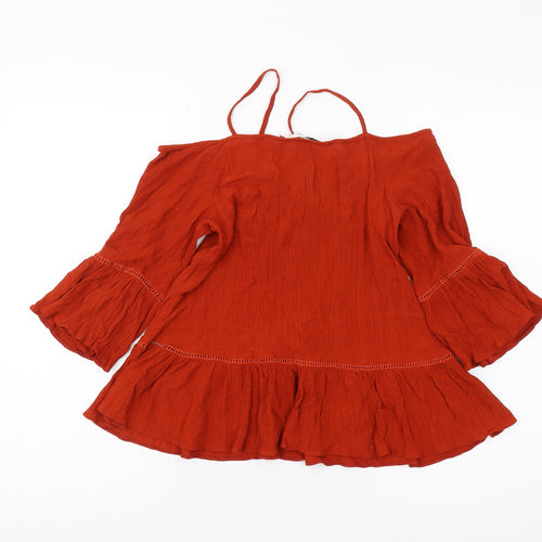 Miss Selfridge Women's Red Camisole Blouse UK 10
