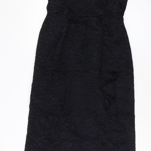 Principles Black Midi Strapless Dress, Size 14, Women's