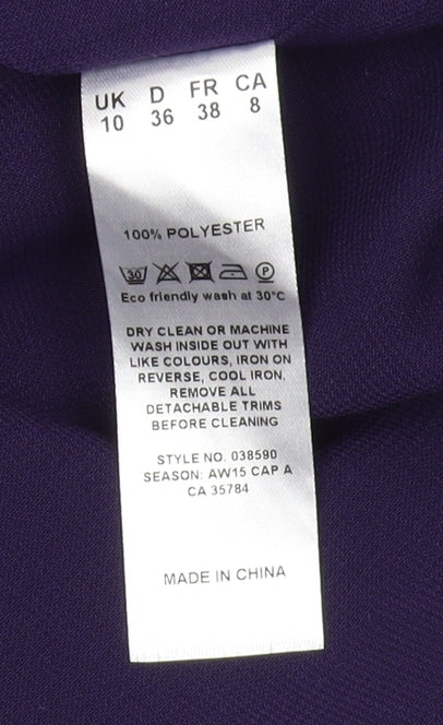 Jacques Vert Women’s Purple Polka Dot Shift Dress, Size 10