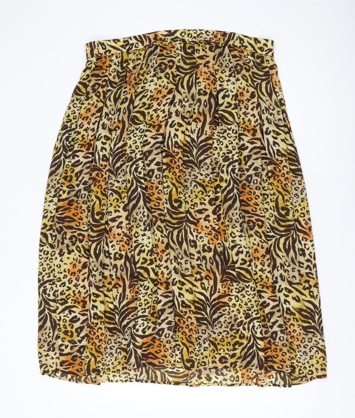Hamells Women's Multicoloured Pleated Midi Skirt