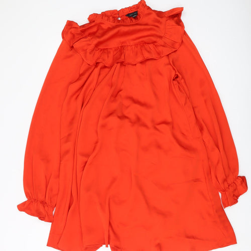 New Look Women's Red Short Ruffle Dress UK 16