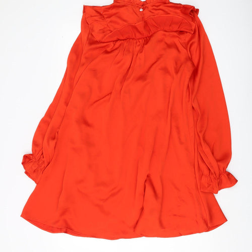 New Look Women's Red Short Ruffle Dress UK 16