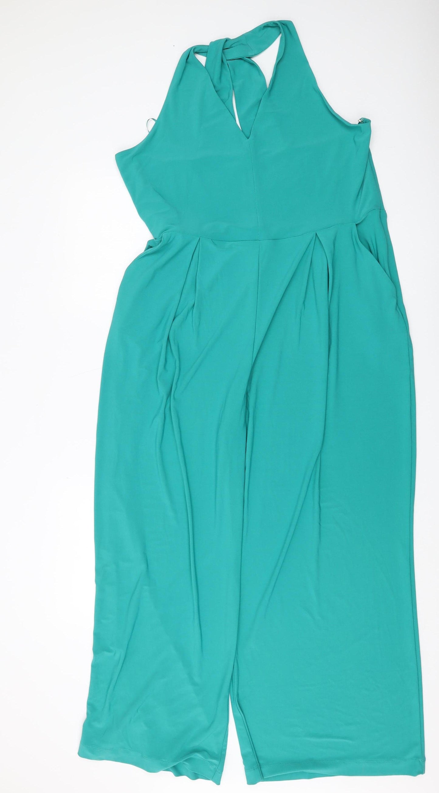 Next Women's Green Halter Jumpsuit, Size 20, Casual Wear