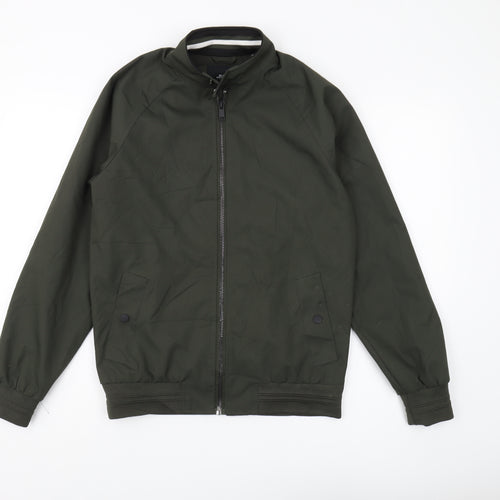 Burton Menswear Men's Green Bomber Jacket S Lightweight