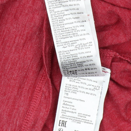 Decathlon Women's Red V-Neck Long Sleeve T-Shirt Size S