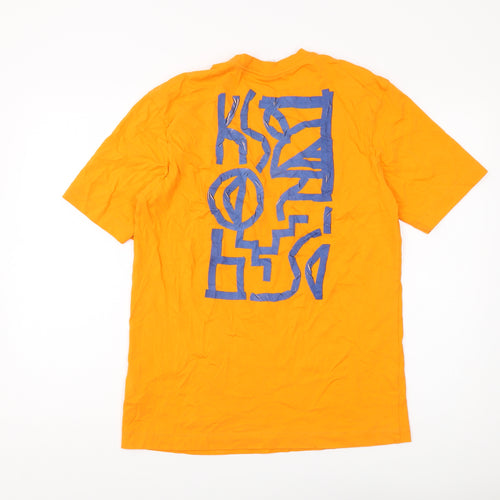 Zara Men's Orange Art Theme Regular Fit T-Shirt M