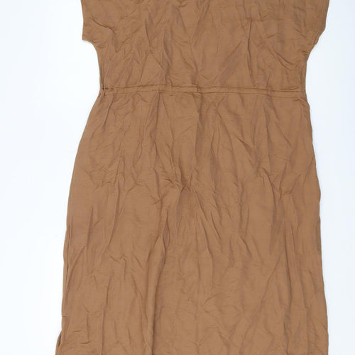 Marks & Spencer Women’s Brown Midi Shift Dress Size 16