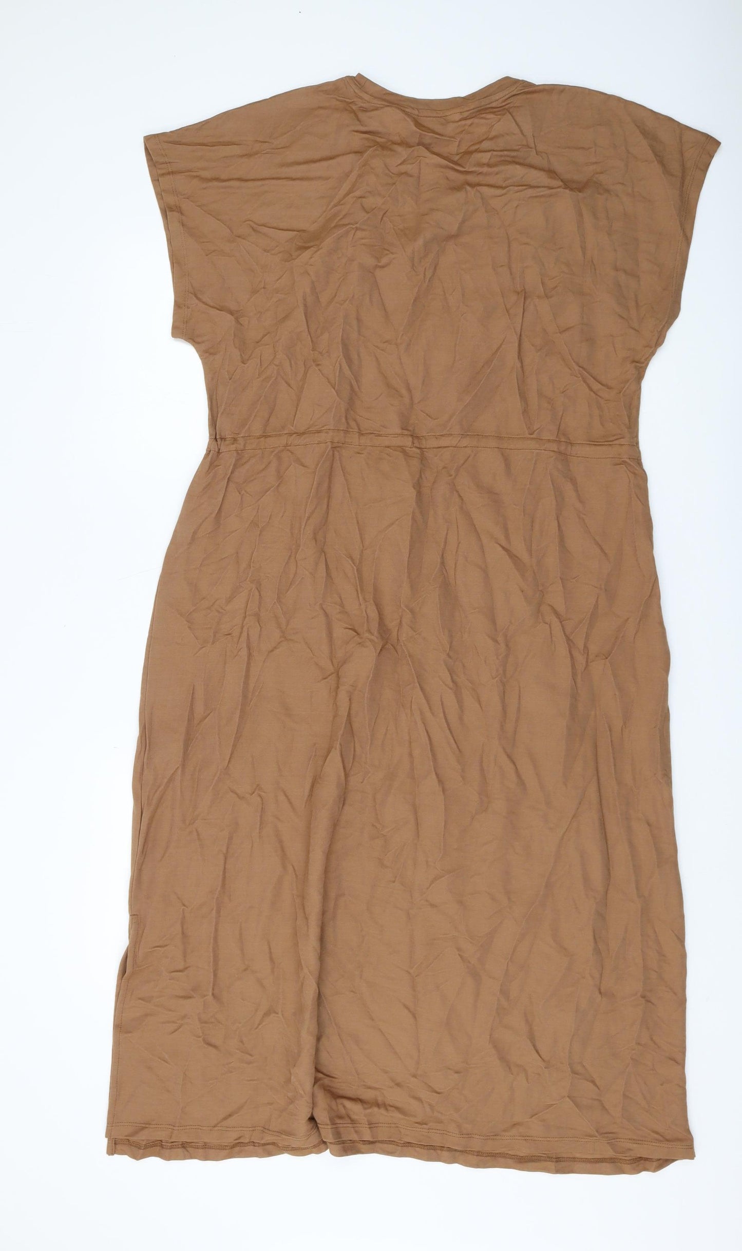 Marks & Spencer Women’s Brown Midi Shift Dress Size 16