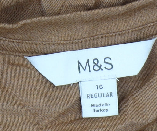 Marks & Spencer Women’s Brown Midi Shift Dress Size 16