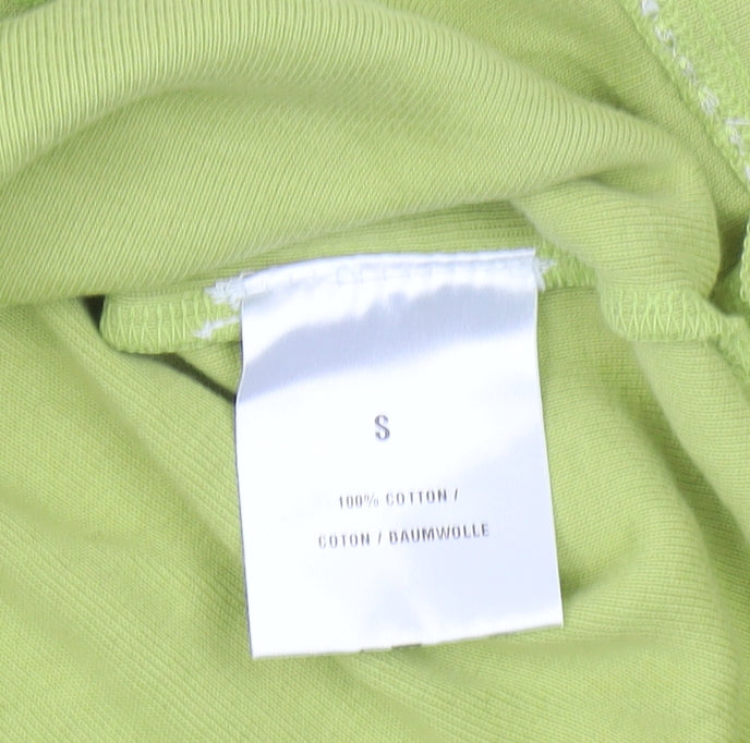 Planet Women's Green Cotton Sleeveless Tank Top S