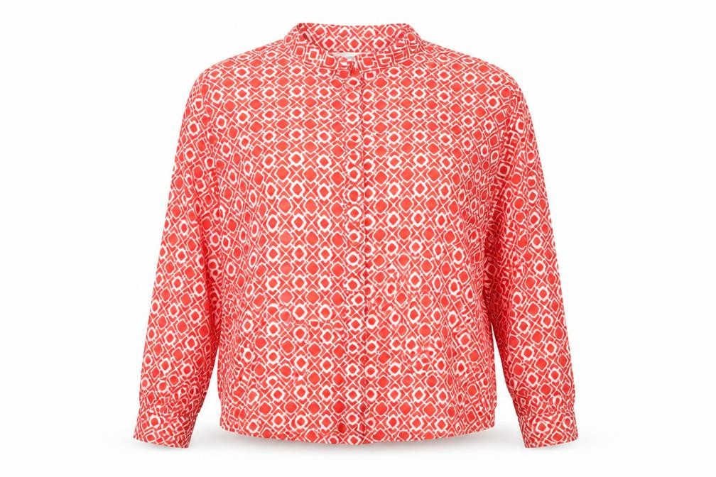 Front view of Marks & Spencer Women's Red Button-Up Blouse